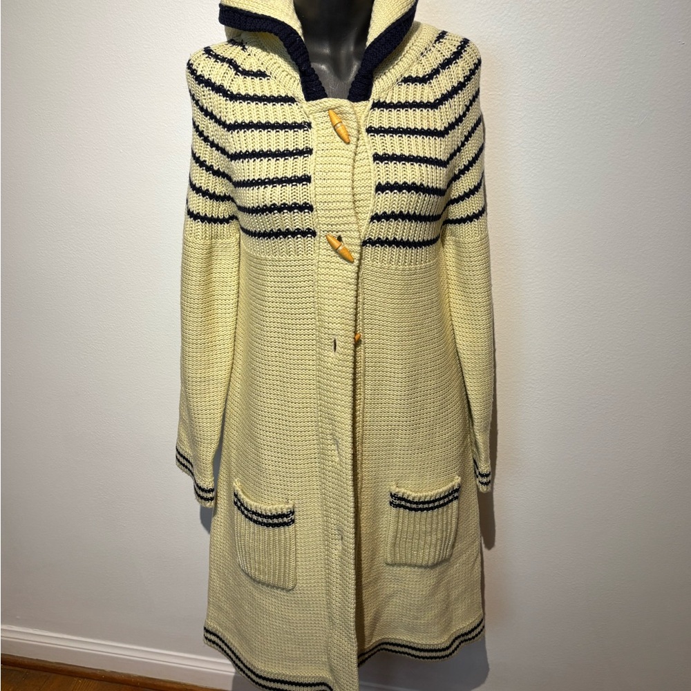 Oliver Cream and Black Cardigan Sweater